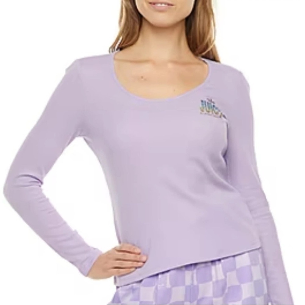 Juicy Couture Purple Thermal Long Sleeve Top Small Loungewear Casual Womens